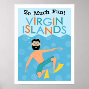 Poster Viagem do hipster do divertimento de Virgin