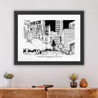 Poster Viagem do moderno home decor NYC Sketch Wall Art I