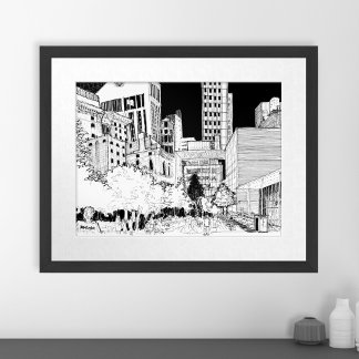 Poster Viagem do moderno home decor NYC Sketch Wall Art I