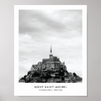 Viagem do Mont Saint Michel France Black & White