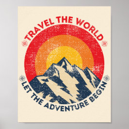 Poster viagem do mundo que a aventura comece a viajar