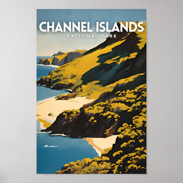 Poster Viagem do Parque Nacional das Ilhas do Canal (Frente)
