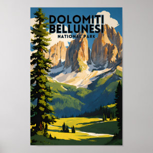 Poster Viagem do Parque Nacional Dolzegovina Bellunesi