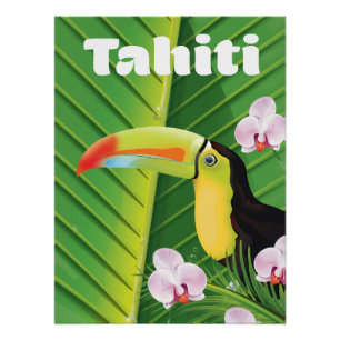 Pôster Viagem do Taiti Toucan