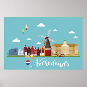 Poster Viagem dos Países Baixos