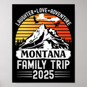 Poster Viagem em Família em Montana 2025 Aventura de Camp