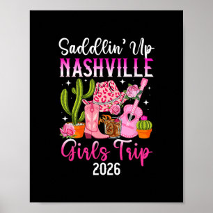 Poster Viagem engraçada de meninas de Nashville 2026 Féri