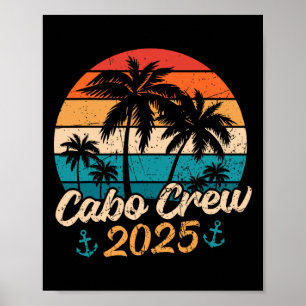 Poster Viagem engraçada para o México Cabo Crew 2025 Comb