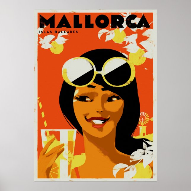 Poster Viagem - Espanha das Ilhas Baleares de Maiorca (Frente)