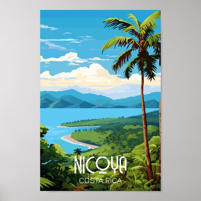 Poster Viagem Familiar Costa Rica da Península de Nicoya (Frente)