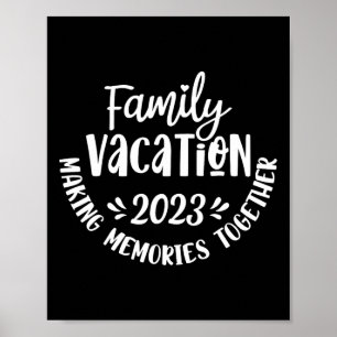 Poster Viagem Familiar Vintage Férias de Verão Praia Home