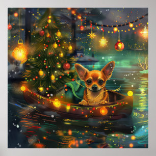 Poster Viagem Festiva de Natal de Chihuahua