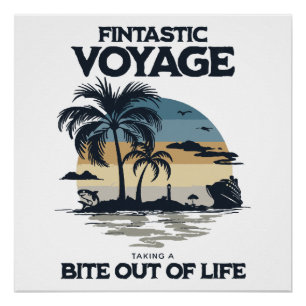 Pôster Viagem Fintástica Dando uma Mordida na Vida