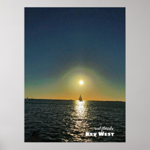 Poster Viagem   Flórida - Key West Sailboat Sunset