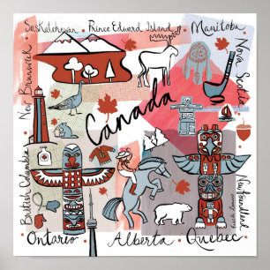 Poster Viagem global - Canadá