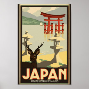 Poster Viagem Governo de Caminhos de Ferro Japonês