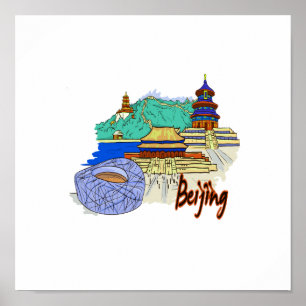 Poster viagem graphic.png da cidade de beijing
