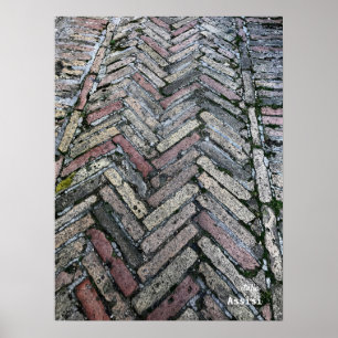 Poster Viagem Itália - Assisi Street Pavers