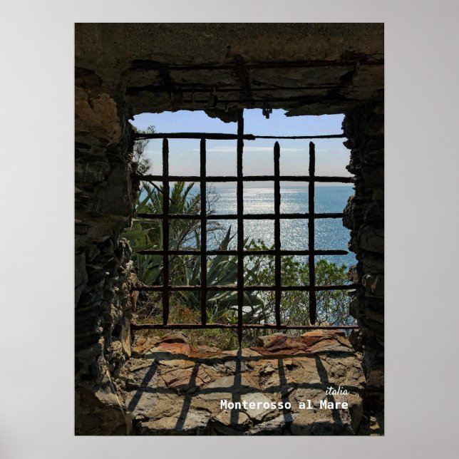 Poster Viagem | Itália - Monterosso al Mare, Mar da Ligúr (Frente)