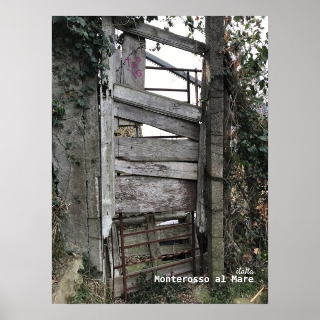 Poster Viagem | Itália - Monterosso al Mare Old Door (Frente)