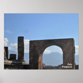 Poster Viagem | Itália - Pompeia Monte Vesúvio