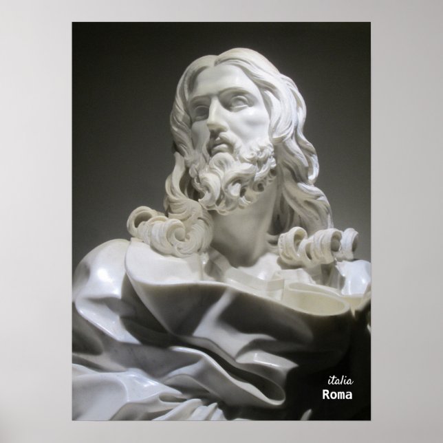 Poster Viagem | Itália - Roma, Bernini Jesus escultura (Frente)
