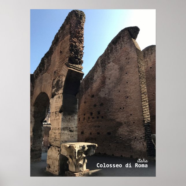 Poster Viagem | Itália - Roma, Colosseum (Frente)