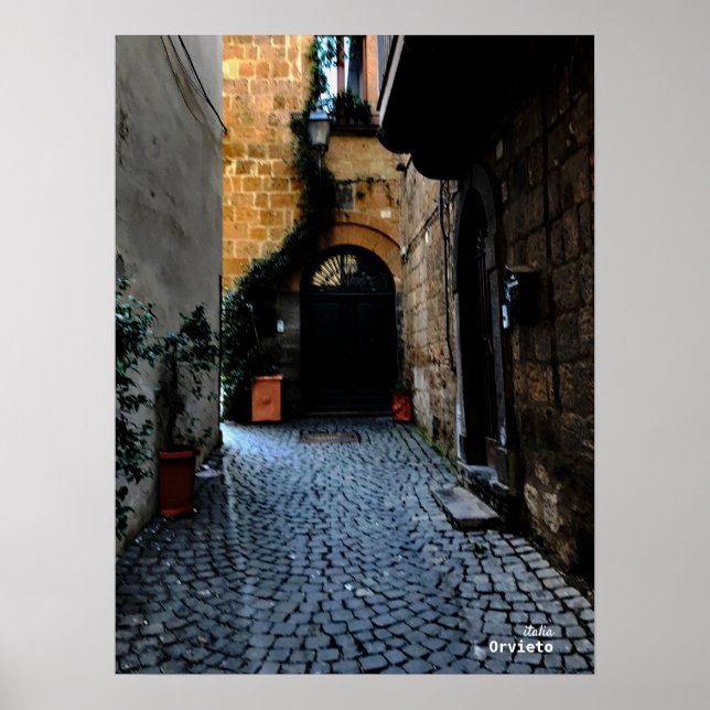 Poster Viagem | Itália - Rua Orvieto (Frente)