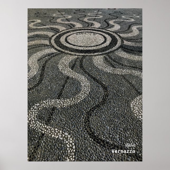 Poster Viagem | Itália - Vernazza, Cinque Terre Mosaico (Frente)