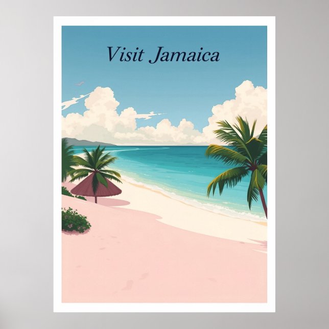 Poster Viagem Jamaica vintage (Frente)