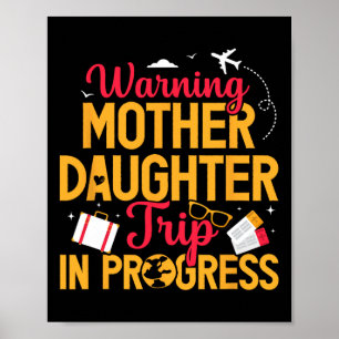 Poster Viagem Mãe Filha Em Andamento Família Viagem Féria