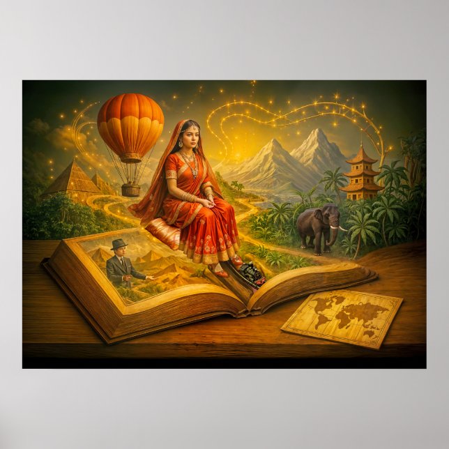 Poster Viagem mundial do clássico viagem (Frente)