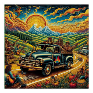 Pôster Viagem na Folk Art