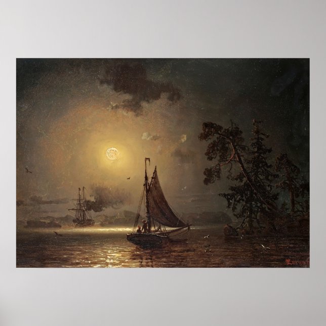 Pôster Viagem noturna por Ivan Aivazovsky (Frente)
