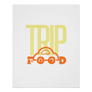 Pôster Viagem para Comida