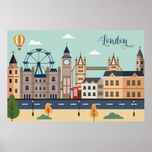 Poster Viagem para Londres