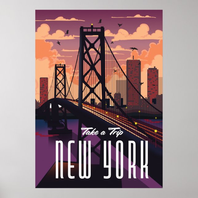 Poster Viagem Para Nova York (Frente)