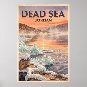 Poster Viagem para o Mar Morto na Jordânia