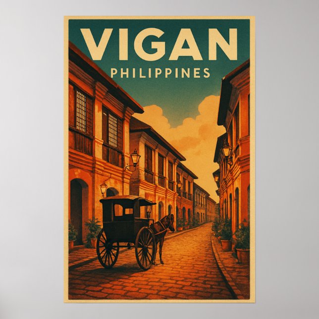Poster Viagem para Vigan, Filipinas  (Frente)