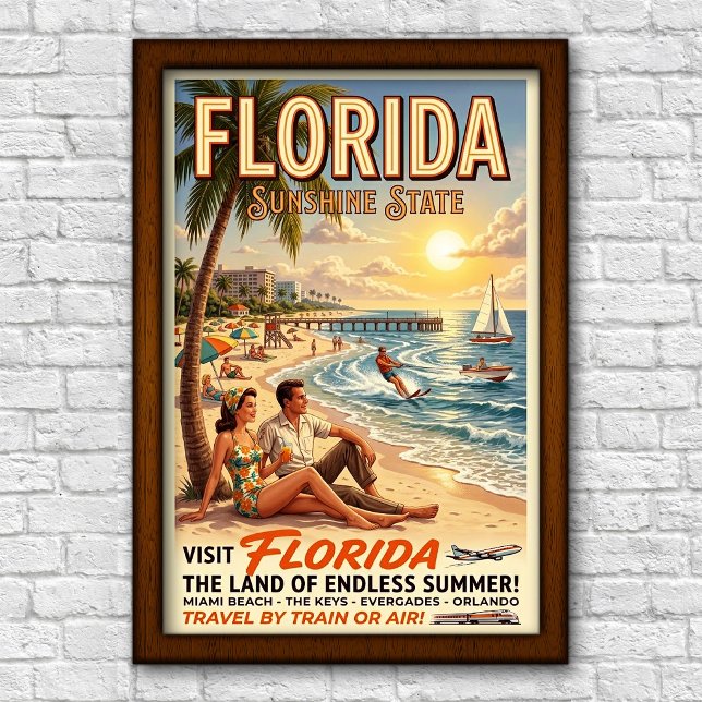Poster Viagem pela Flórida dos anos 60 (Criador carregado)