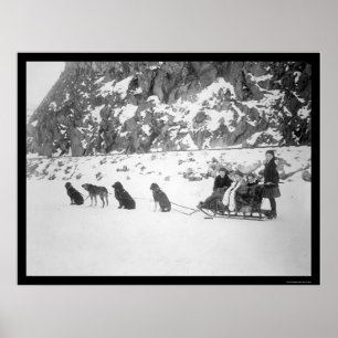 Poster Viagem pelo trenó Canadá 1912 do cão