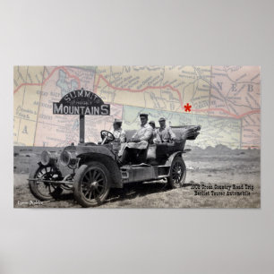 Poster Viagem por estrada 1908 rochosa de Moutains da