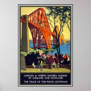 Poster Viagem retro Inglaterra Scotland da imagem do