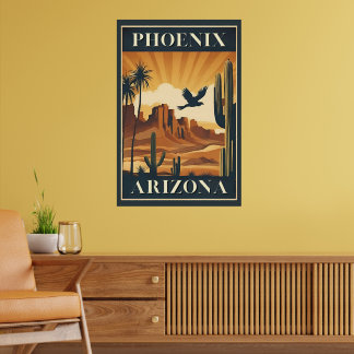 Poster Viagem RetroArizona de Phoenix