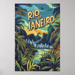 Poster Viagem Rio de Janeiro Brasil