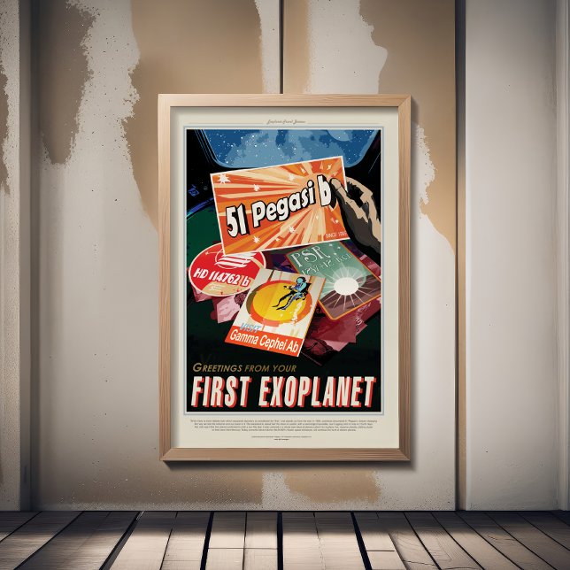 Poster Viagem Sci-Fi Ad, Planeta 51 Pegasi B (Criador carregado)