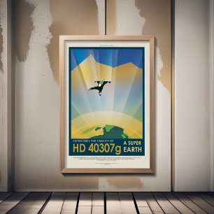Poster Viagem Sci-Fi Ad, Planeta HD 40307g