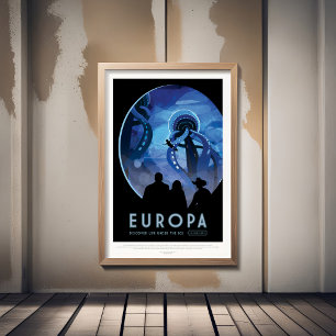 Poster Viagem Sci-Fi, Lua Europa