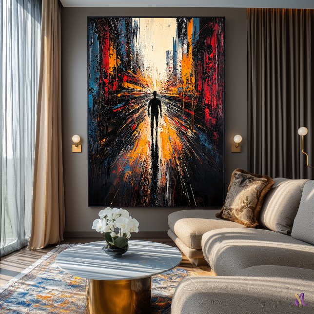 Poster Viagem solitária - Visão Abstrato urbana expressio (Criador carregado)