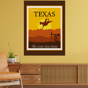 Poster Viagem Texas, o Estado da Estrela Solitária